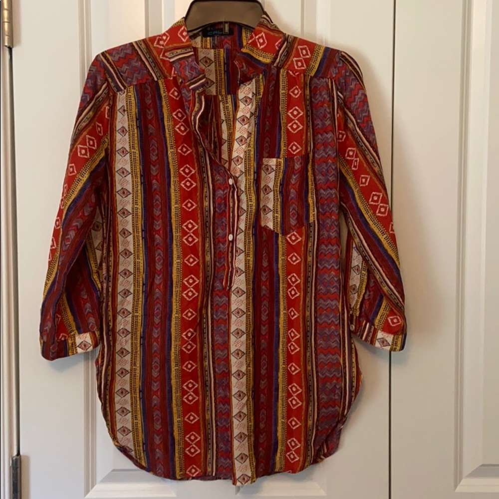 Geometric pattern blouse